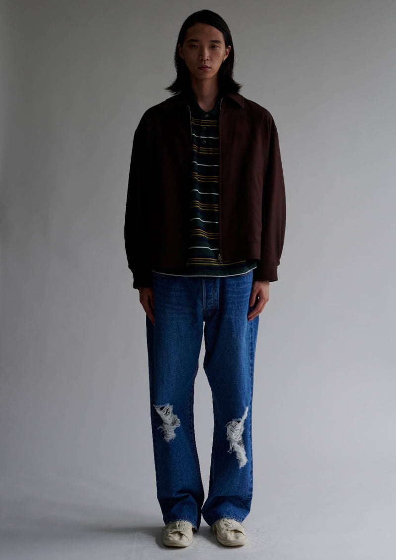 Crash Straight Denim 【BLUE USED】