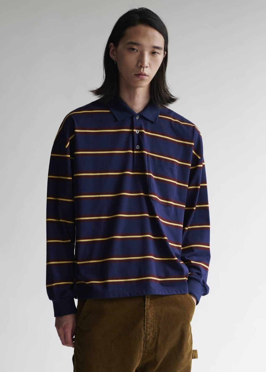 【crepuscule】BORDER POLOSHIRT DXP-1_AZUREBLUE.jpg?v=