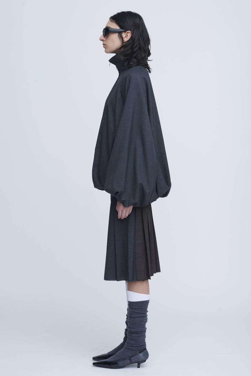 Wool Wrap Pleats Skirt　