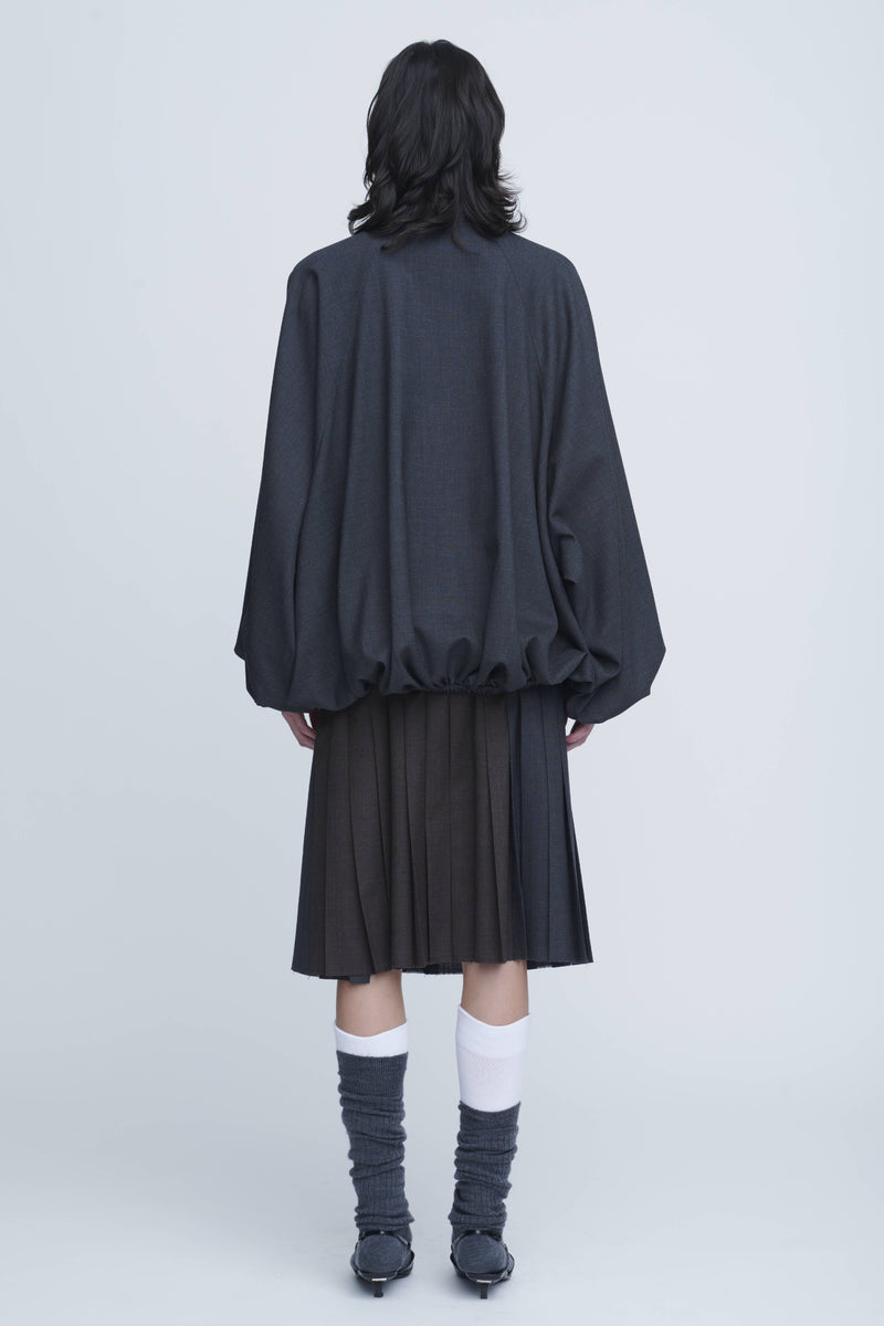 Wool Wrap Pleats Skirt　