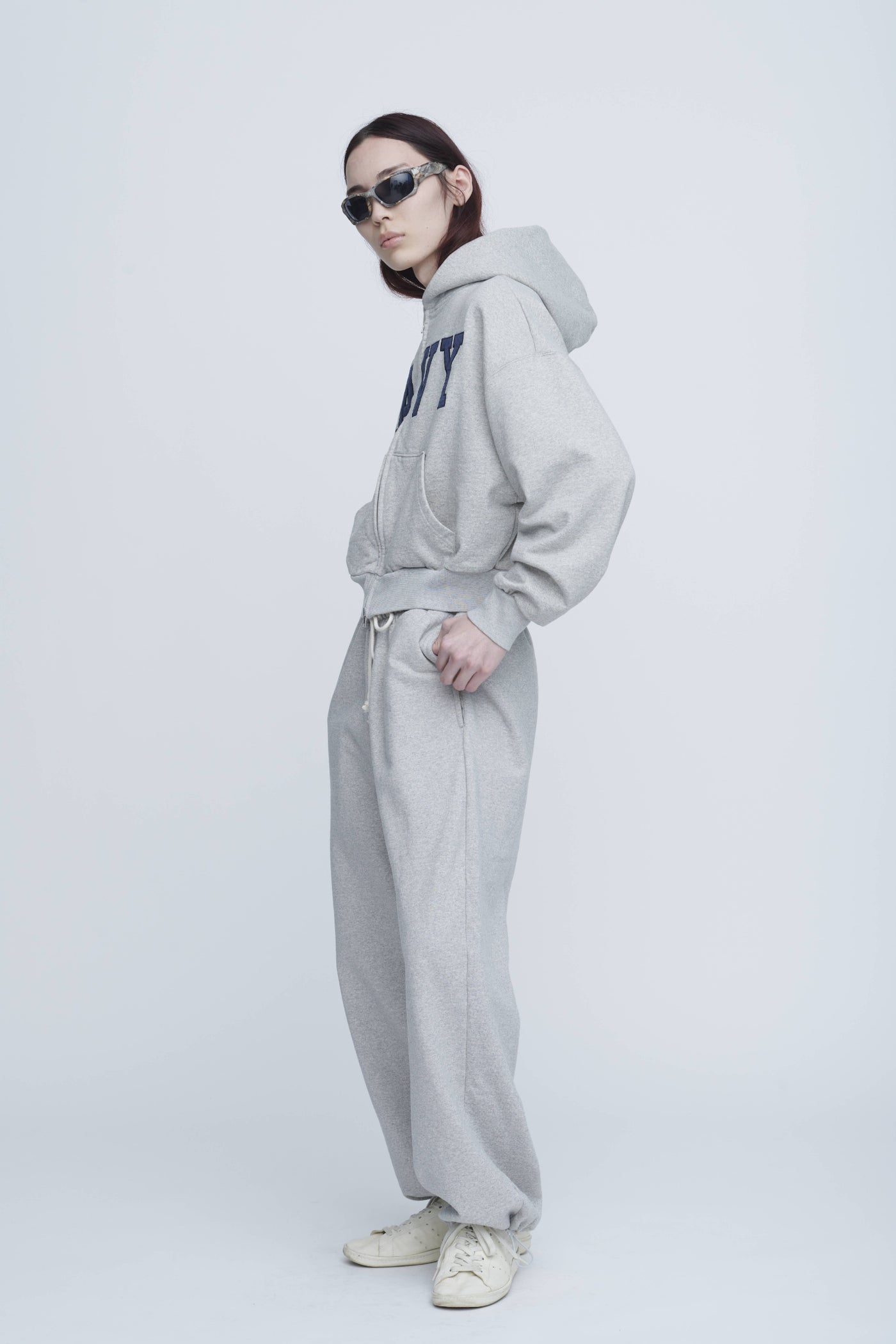 Navy Zip Hoodie – INSCRIRE