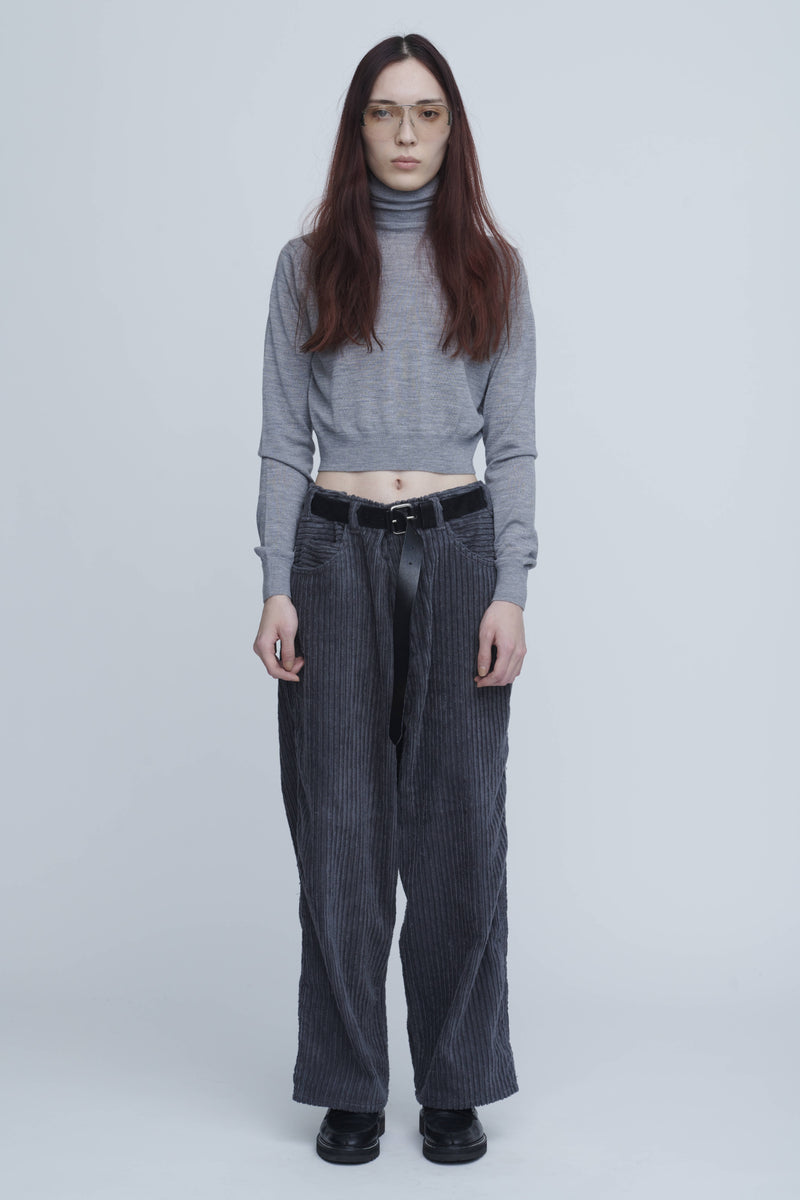 Wool Short Length Turtle Neck　