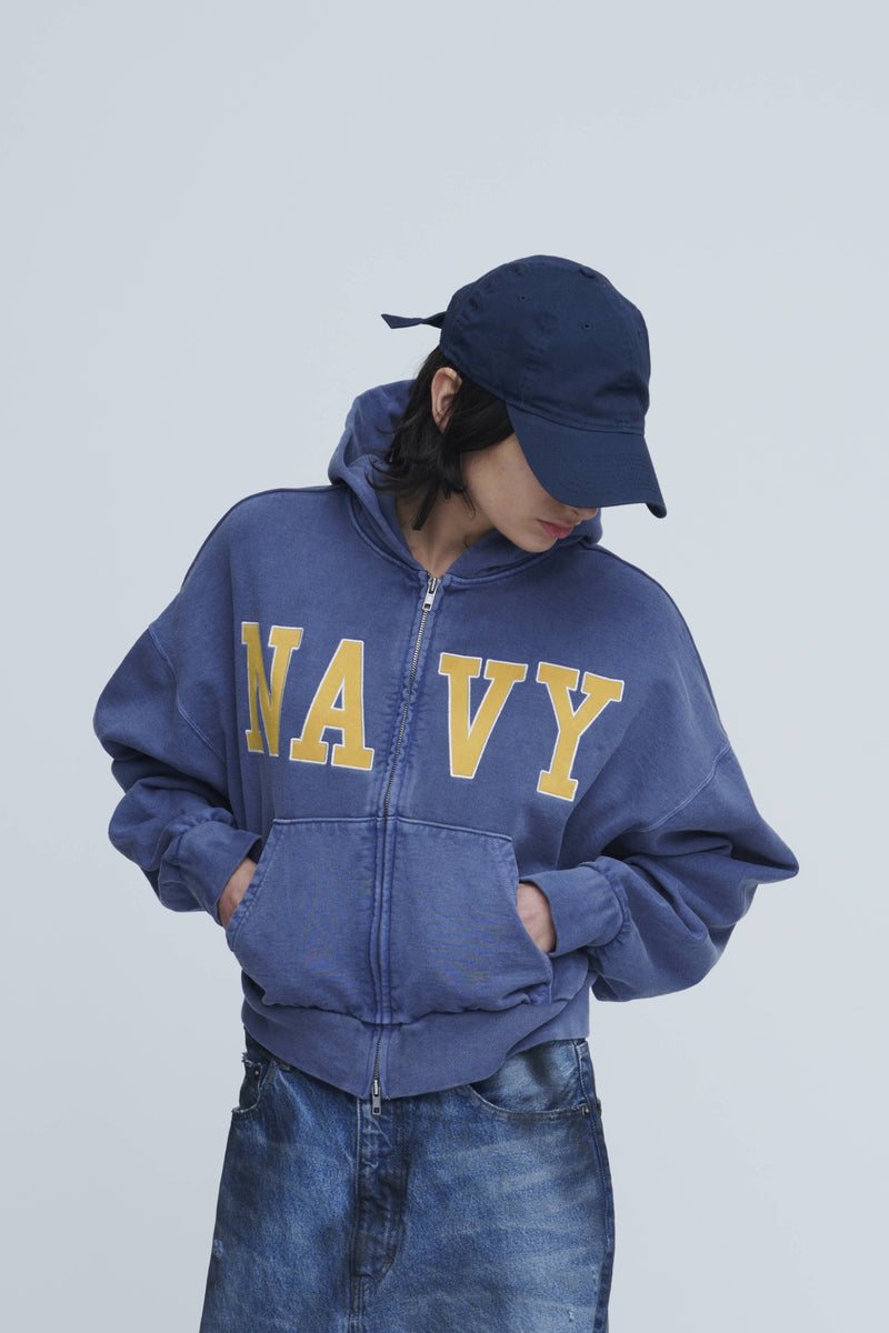 Navy Zip Hoodie　　