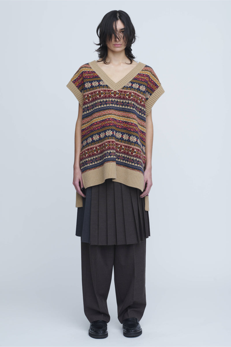 Fairisle V Neck Vest