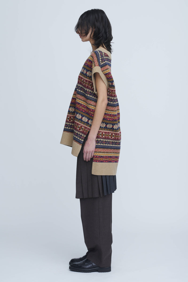 Fairisle V Neck Vest