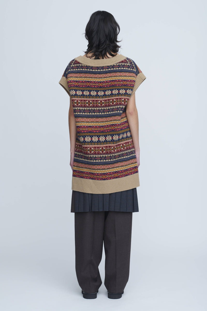 Fairisle V Neck Vest