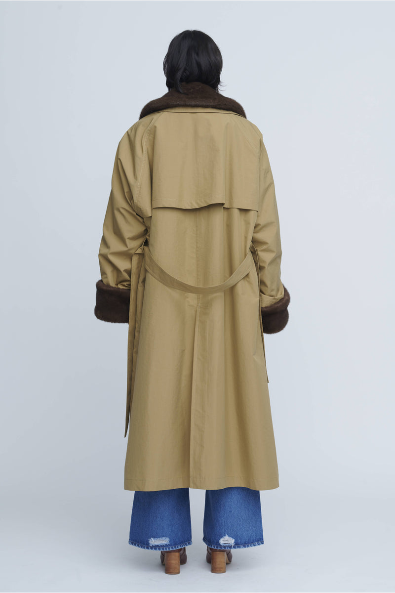Cotton / Polyester Balmacaan Fur Liner