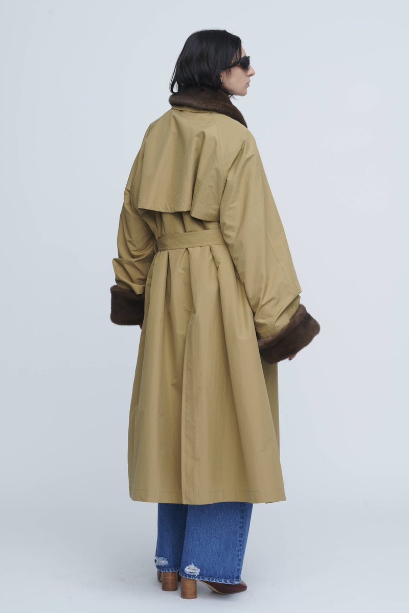 Cotton / Polyester Balmacaan Fur Liner