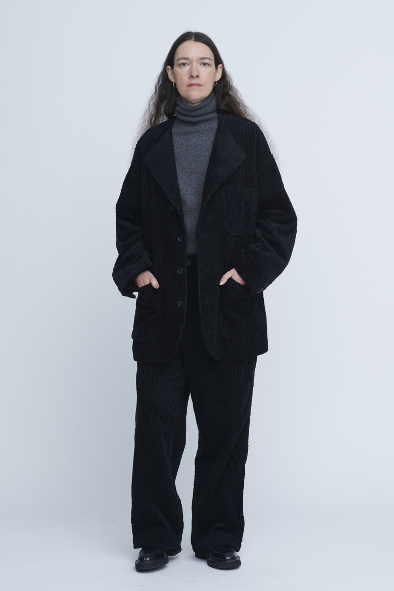 Corduroy Collarless Jacket