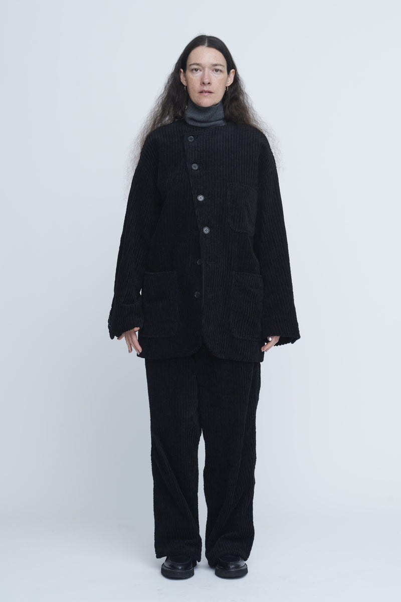 Corduroy Collarless Jacket