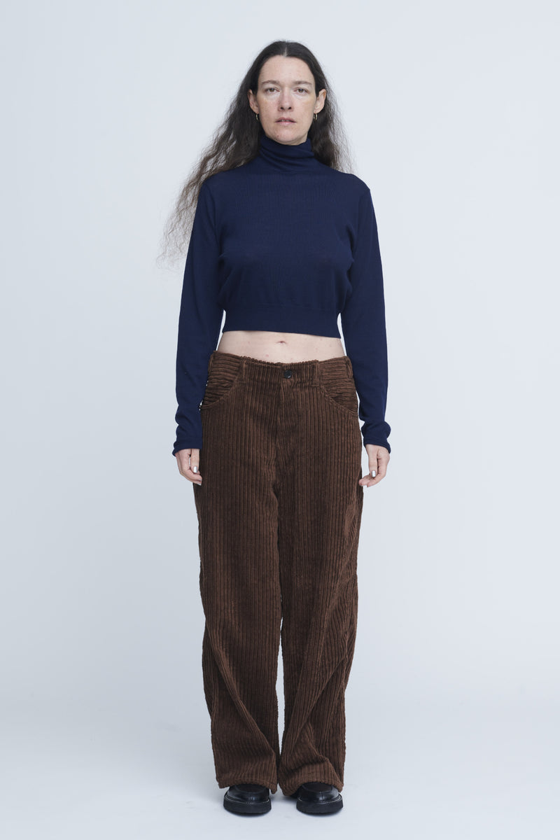 Wool Short Length Turtle Neck　
