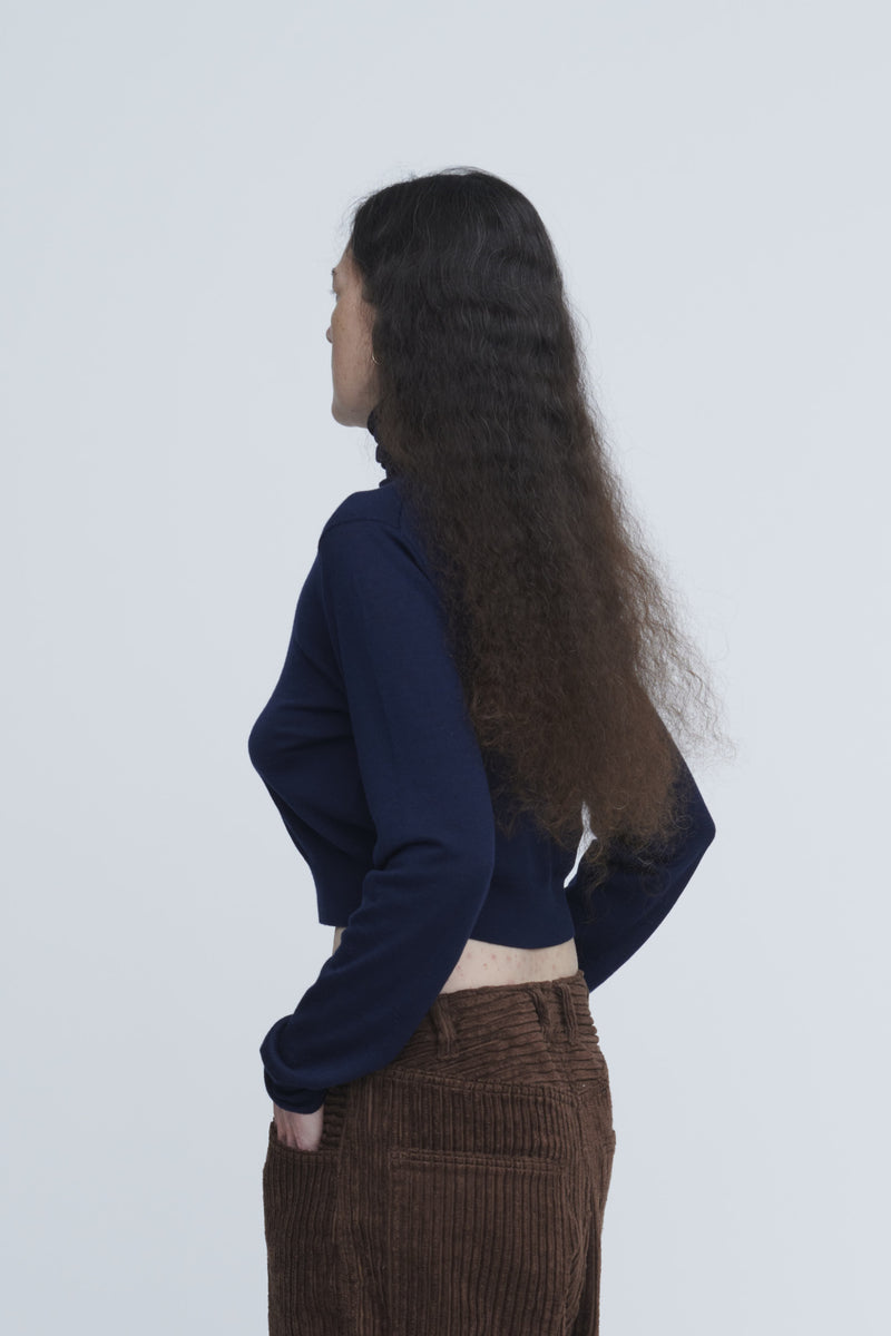 Wool Short Length Turtle Neck　