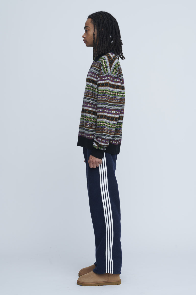Fairisle Polo Sweater　