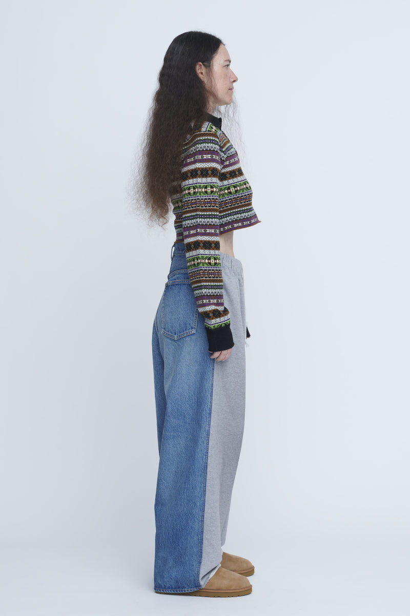 Fairisle Short Polo Sweater　