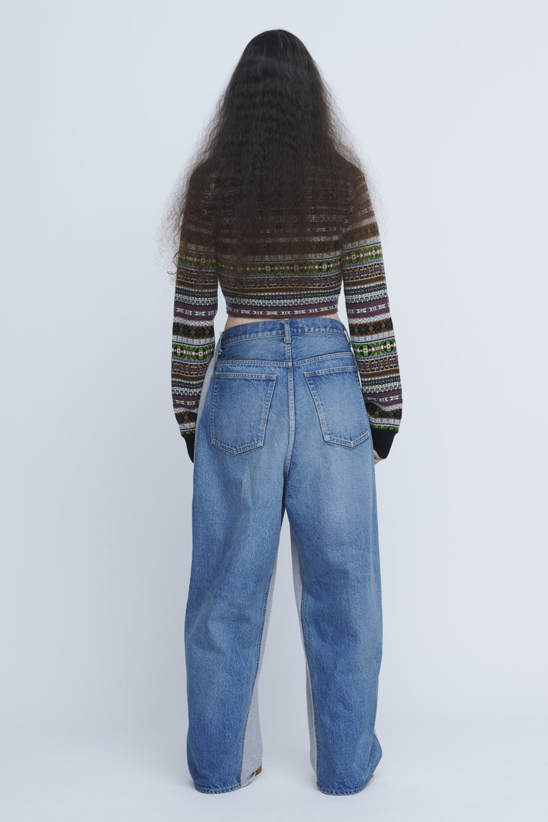 Fairisle Short Polo Sweater　