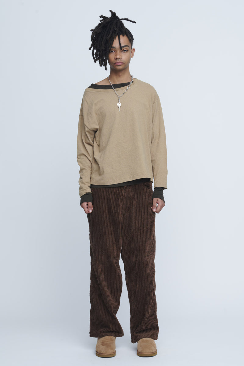Plating Rib Layered Tee