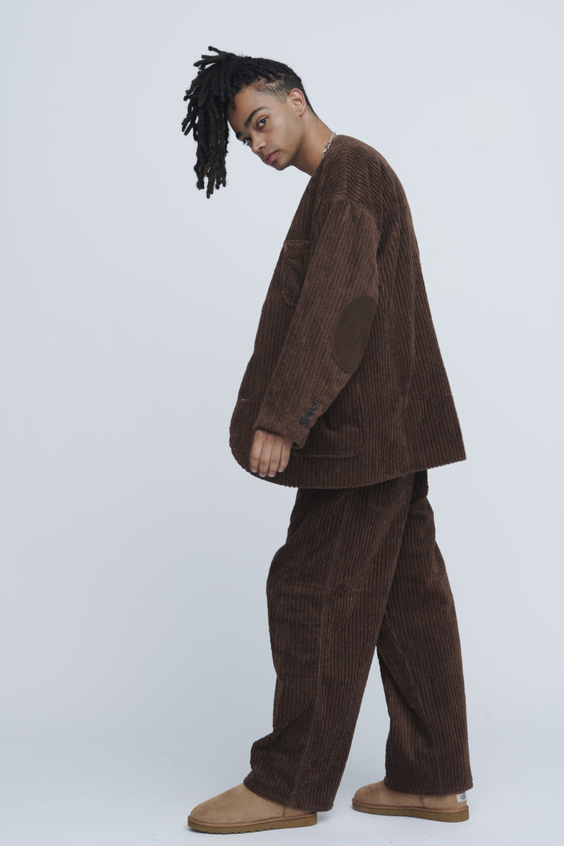 Corduroy Collarless Jacket