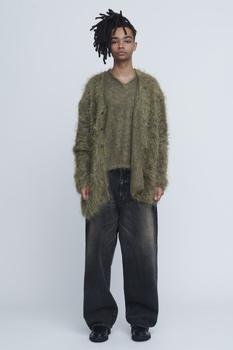 Shaggy V-Neck Cardigan