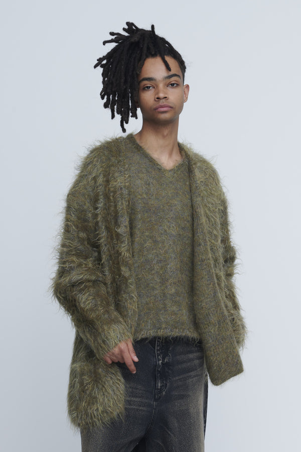Shaggy V-Neck Pullover