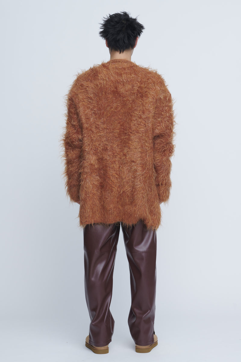 Shaggy V-Neck Cardigan