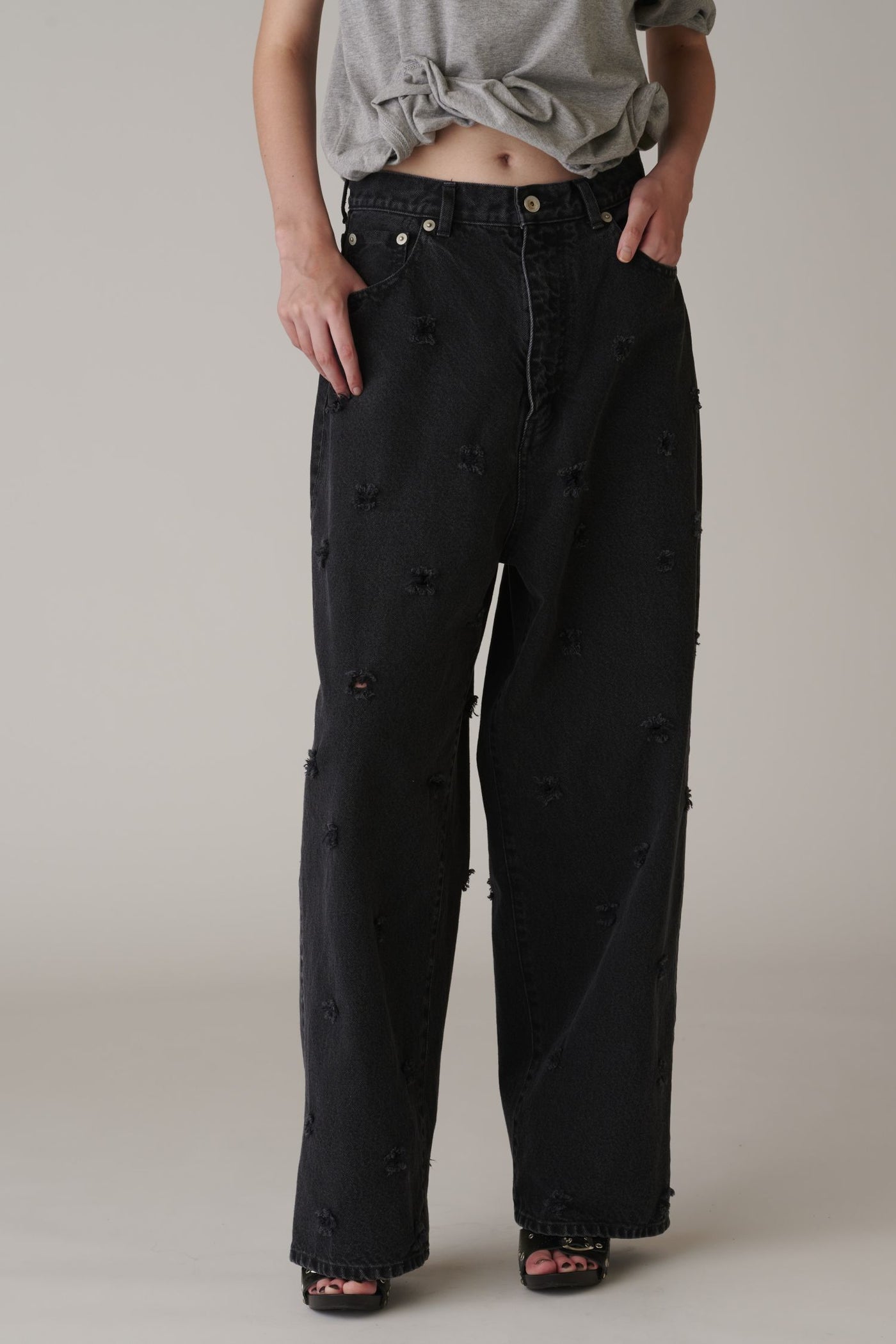 Dot Hole Denim Pants – INSCRIRE