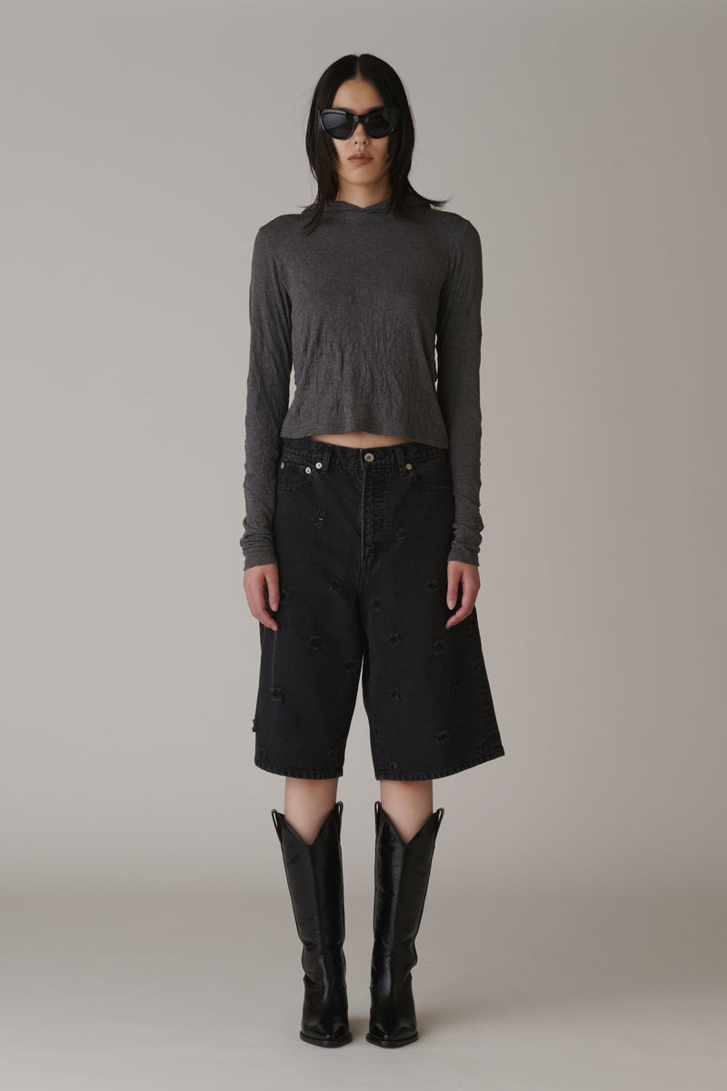 Dot Hole Denim Shorts – INSCRIRE