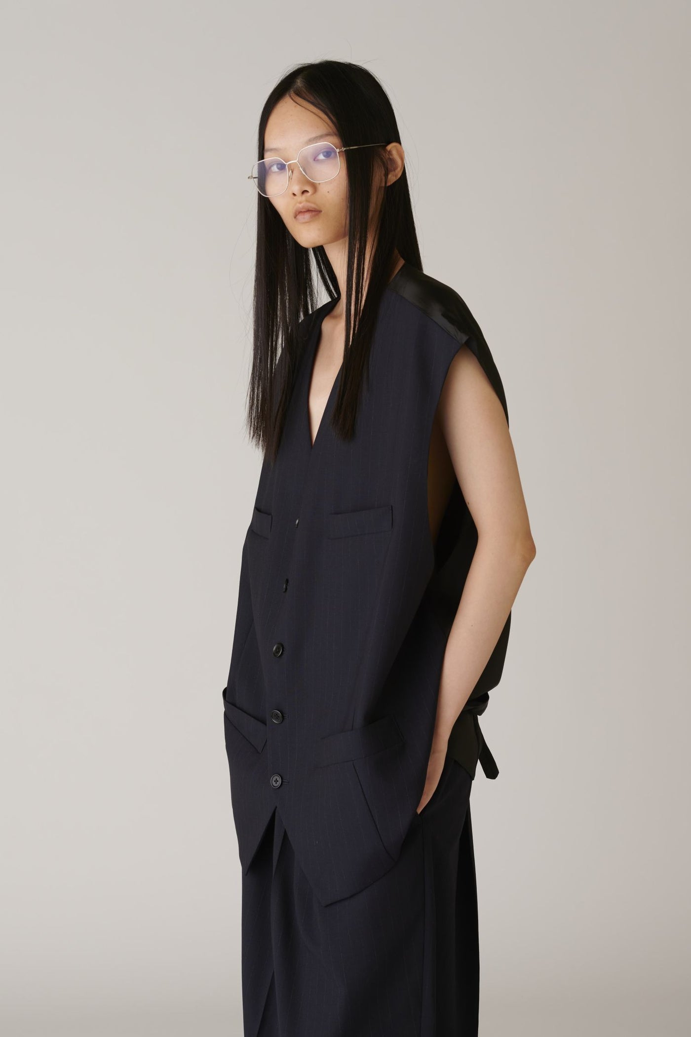 Wool Over Size Gilet – INSCRIRE