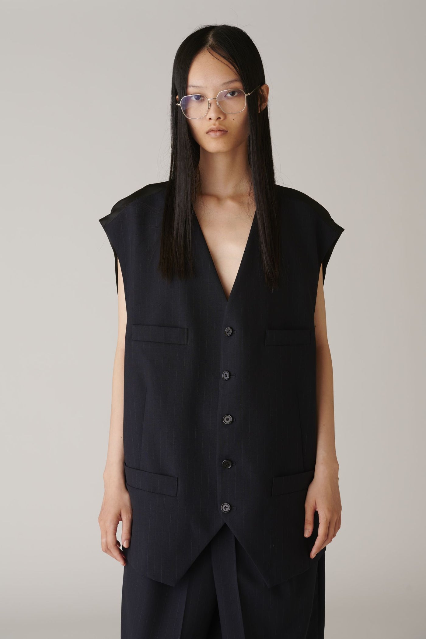 Wool Over Size Gilet – INSCRIRE