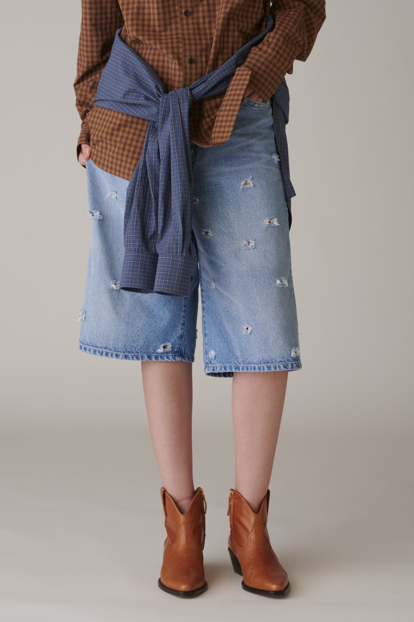 Dot Hole Denim Shorts – INSCRIRE