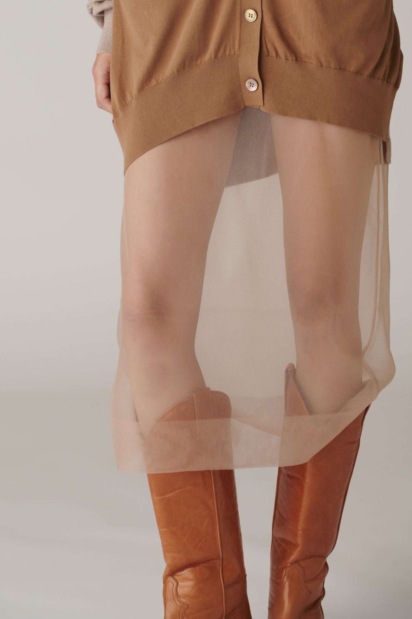 Sheer Knit Skirt – INSCRIRE