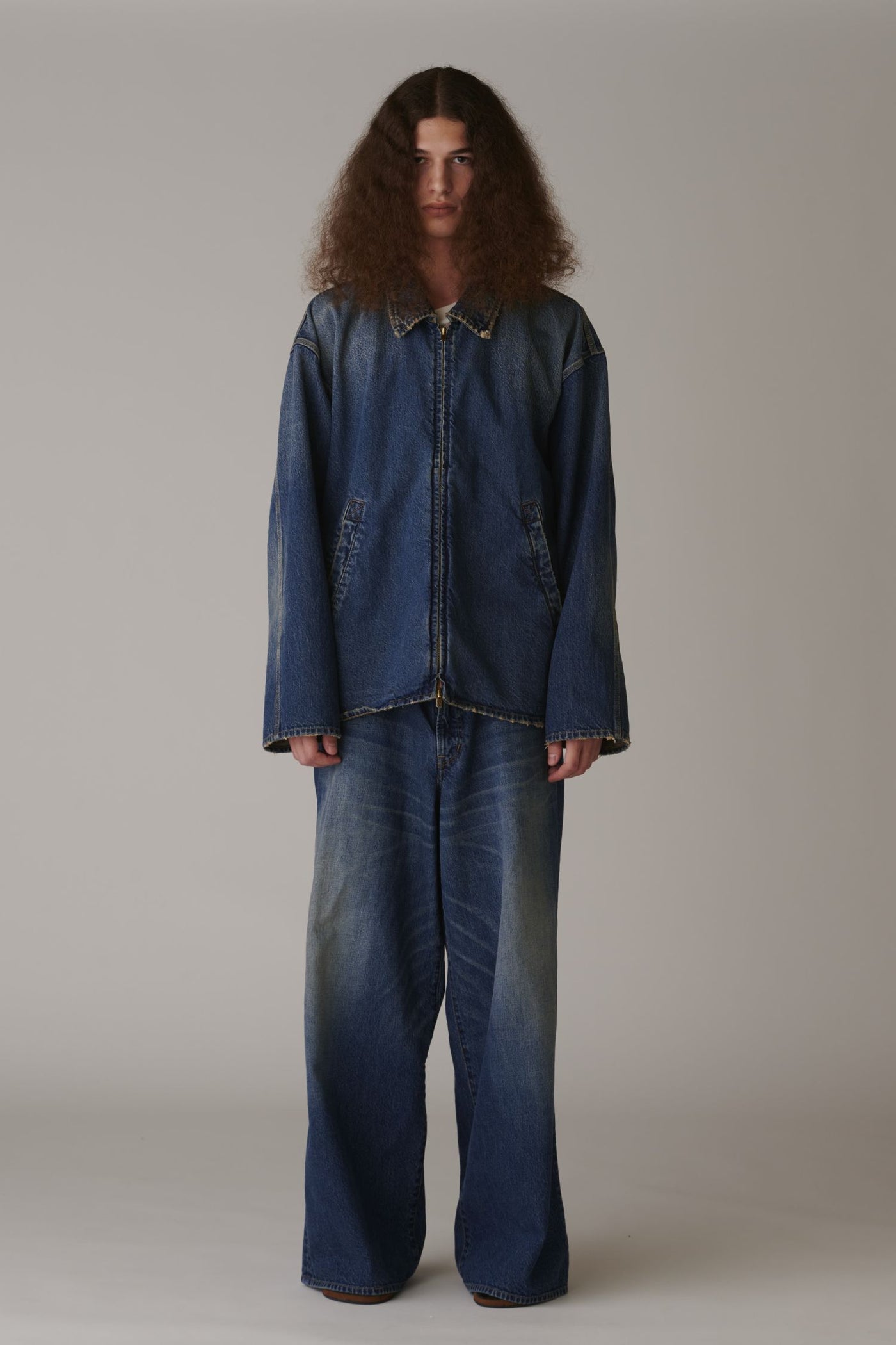 Used Denim Zip Up Blouson – INSCRIRE