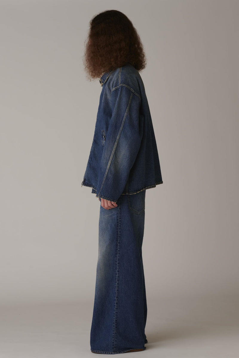 Used Denim Zip Up Blouson – INSCRIRE