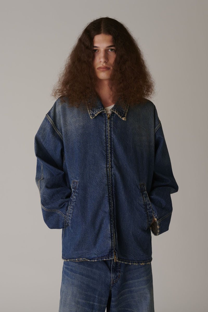 Used Denim Zip Up Blouson – INSCRIRE