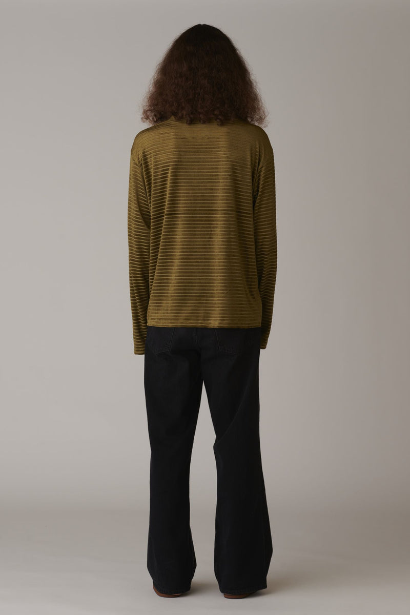 Velour Border Long Sleeve Tee – INSCRIRE