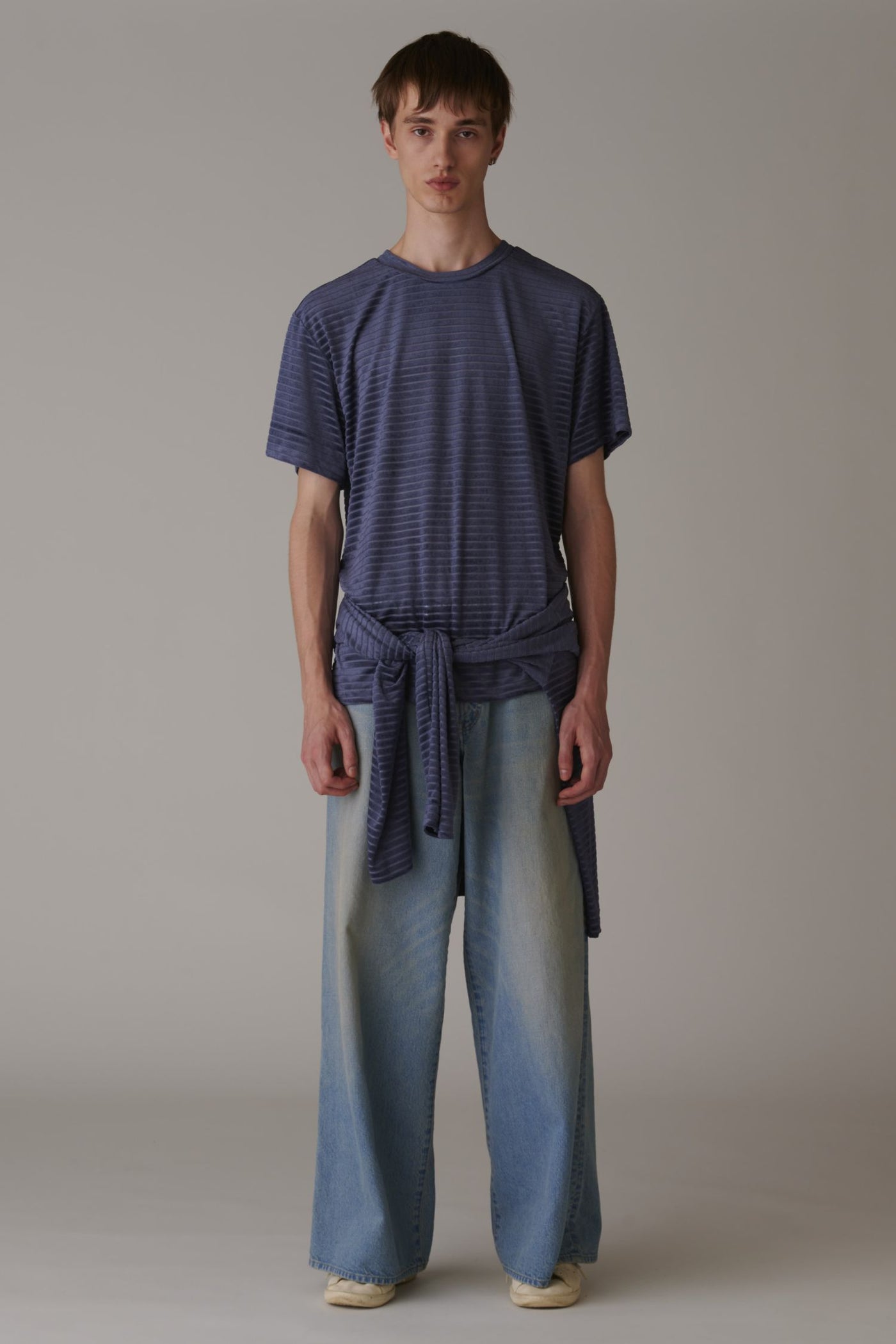 26ssアンスクリアINSCRIBE Velour Border T-Shirt Velour Border T-Shirt – INSCRIRE
