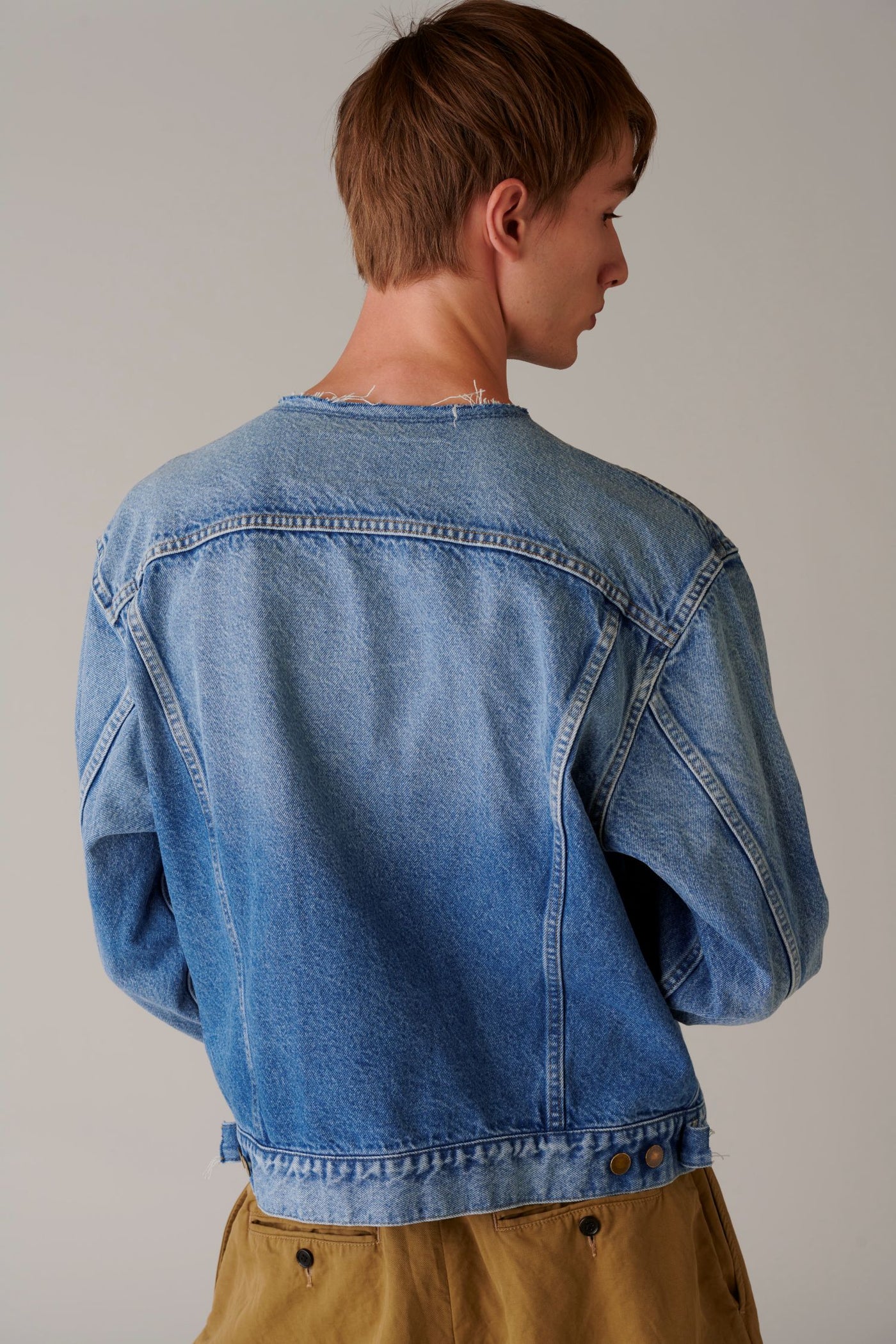 Used Denim Zip Jacket – INSCRIRE