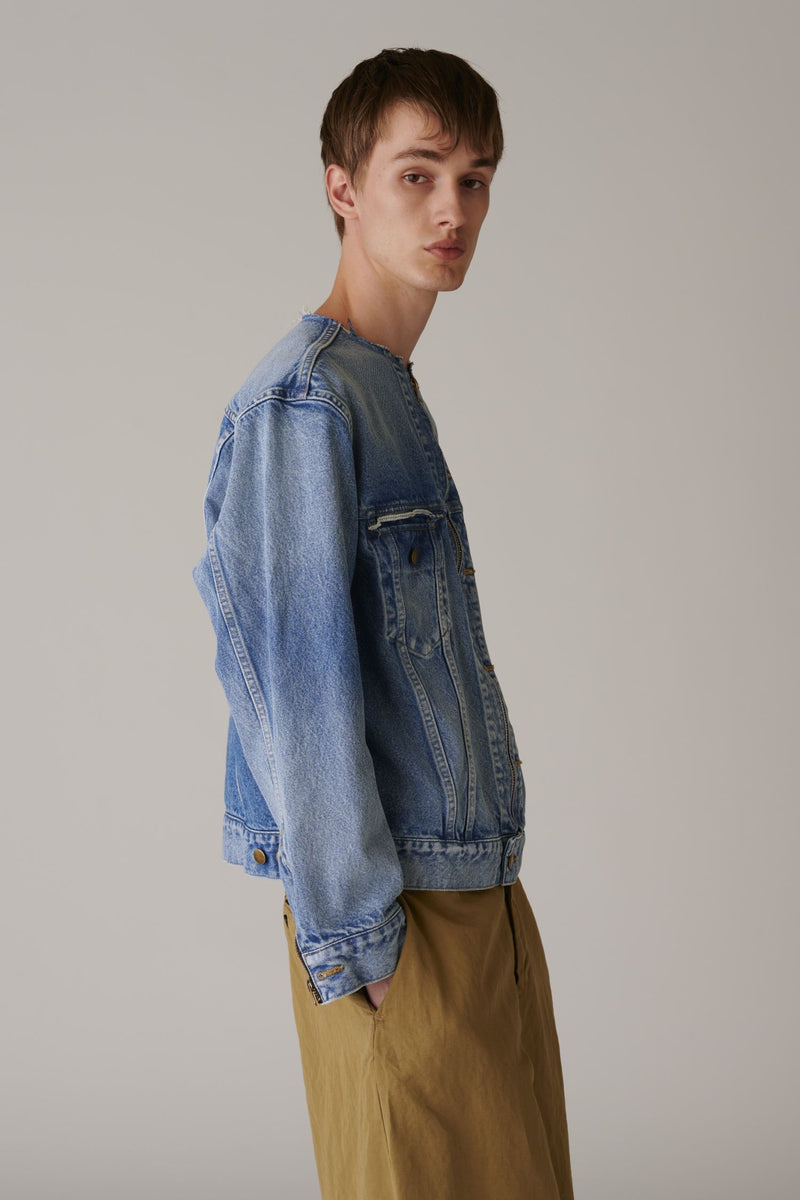 Used Denim Zip Jacket – INSCRIRE