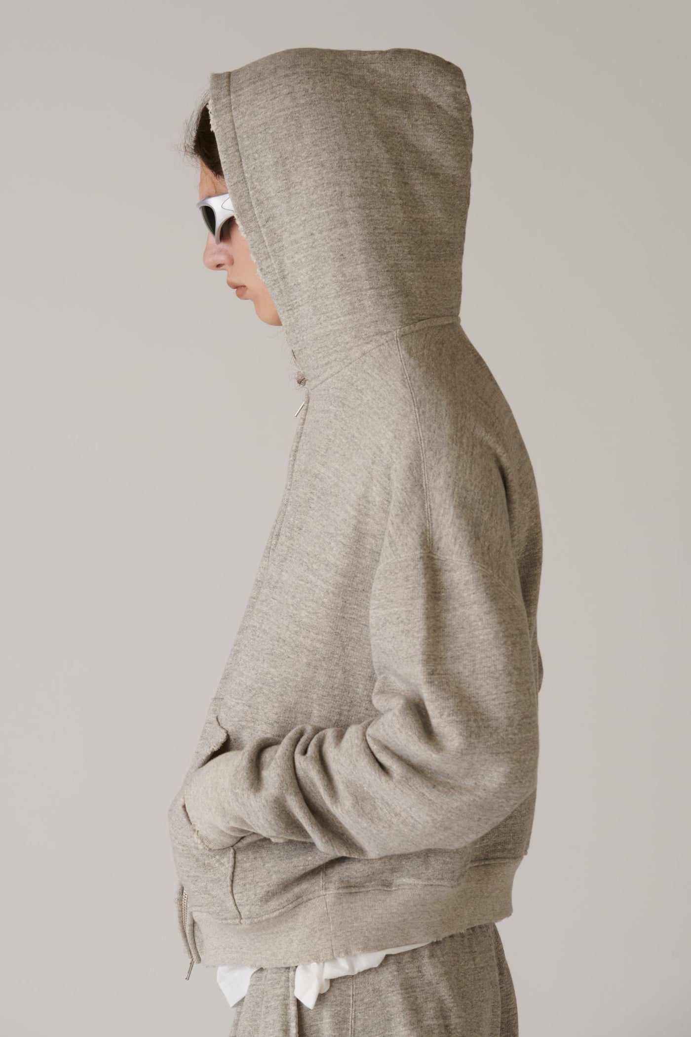 Zip Up Hoodie - GREY – INSCRIRE