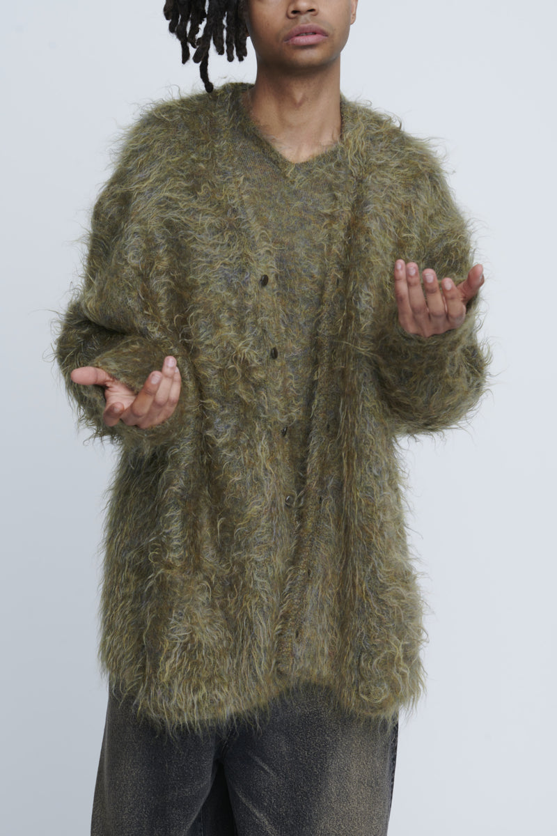 Shaggy V-Neck Cardigan