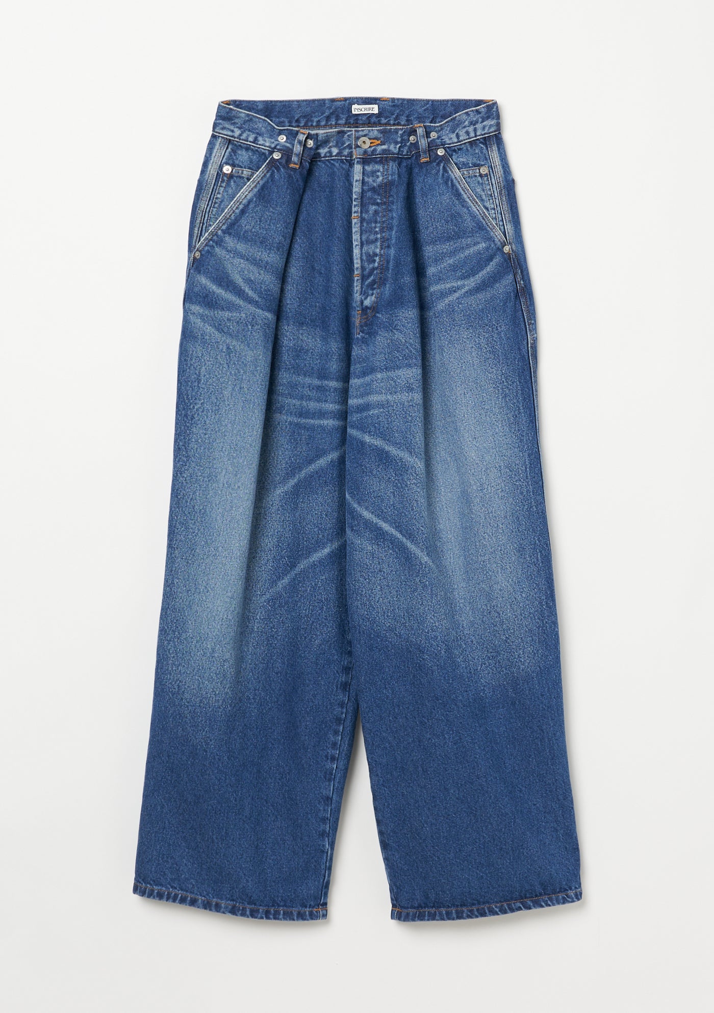 Denim Tuck Wide Pants – INSCRIRE