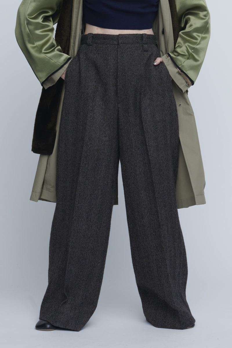 Herringbone High Waist Pants　