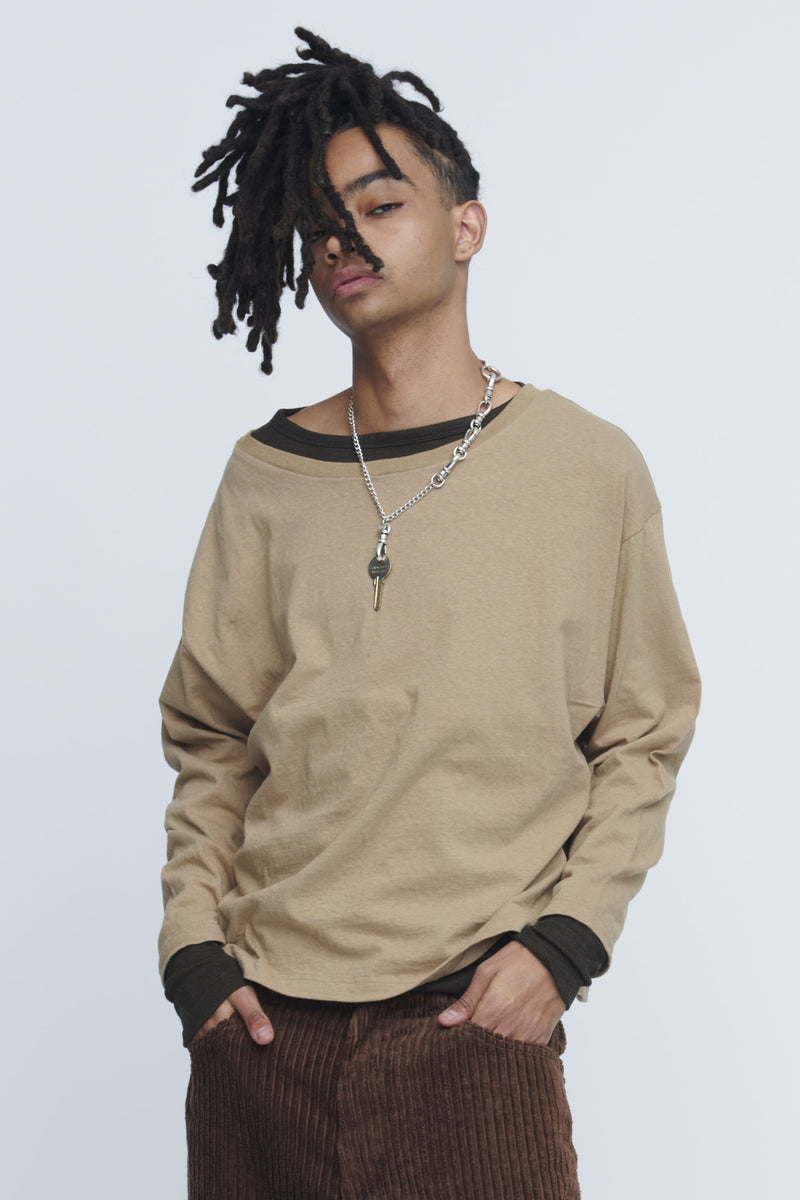 Plating Rib Layered Tee
