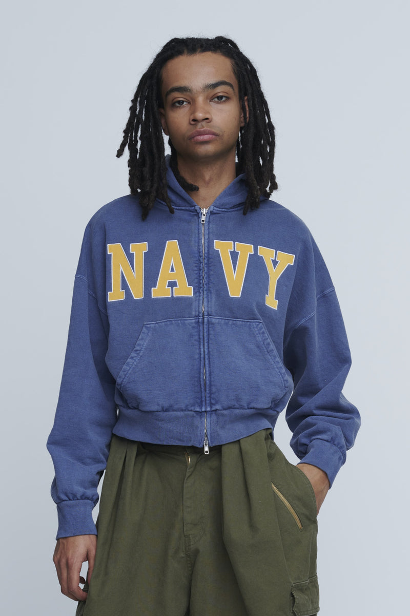 Navy Zip Hoodie　　