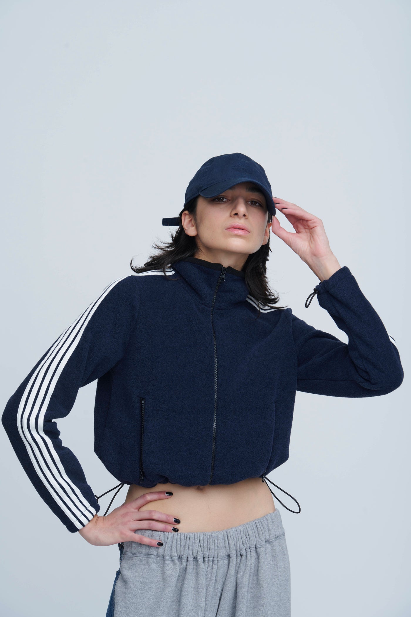 INSCRIRE Track Jacket ネイビー Fleece Tight Fit Track Jacket – INSCRIRE