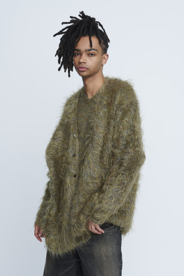 Shaggy V-Neck Cardigan
