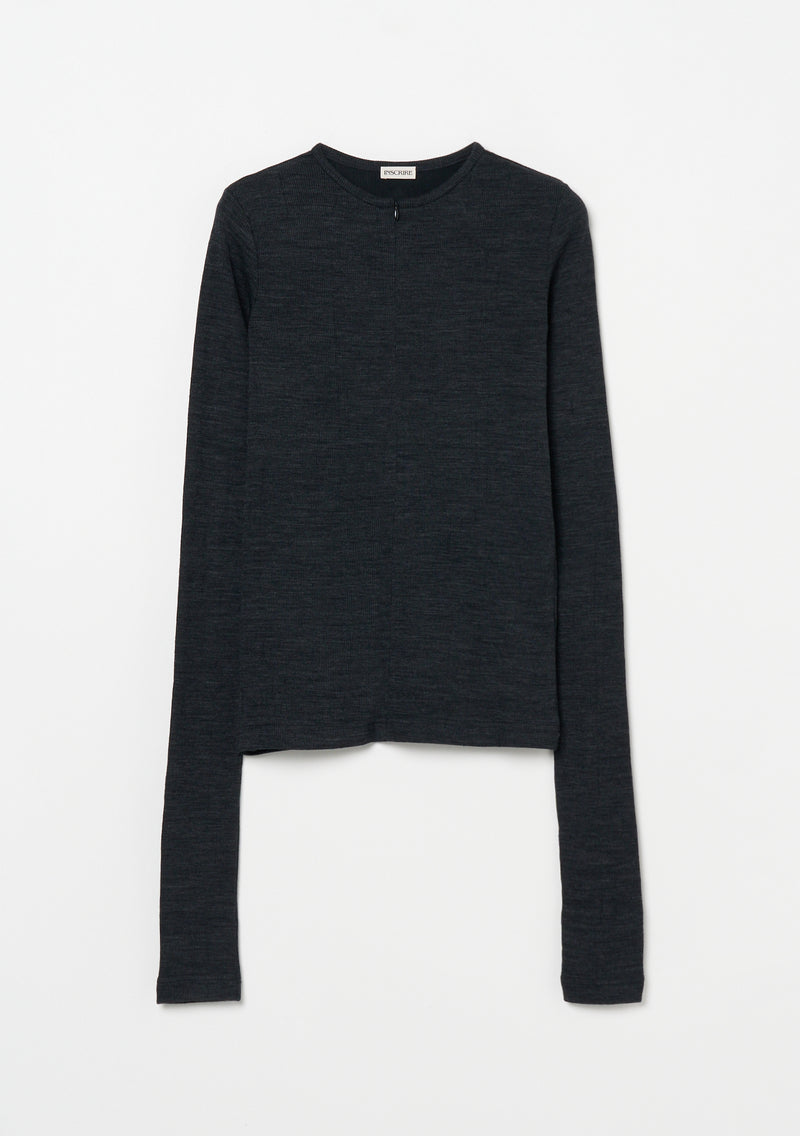 Plating Rib Zip Up Tee