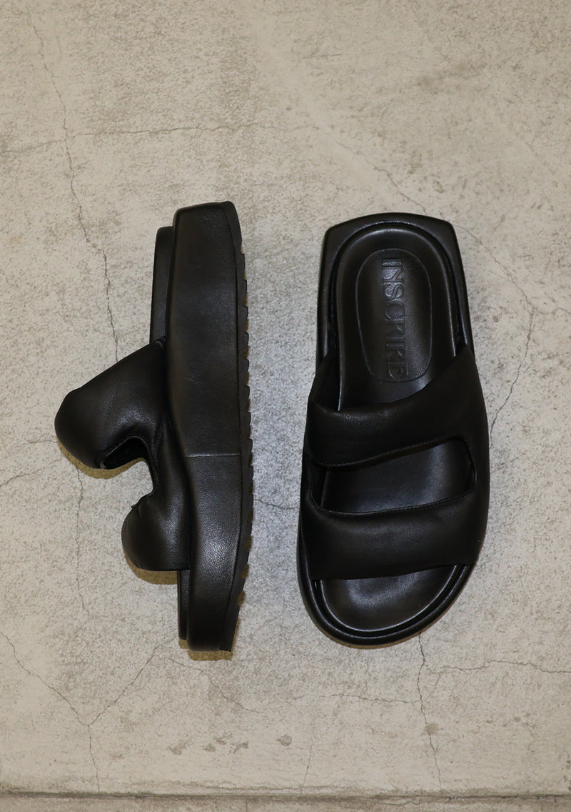 TWO BELT SANDALS - BLACK