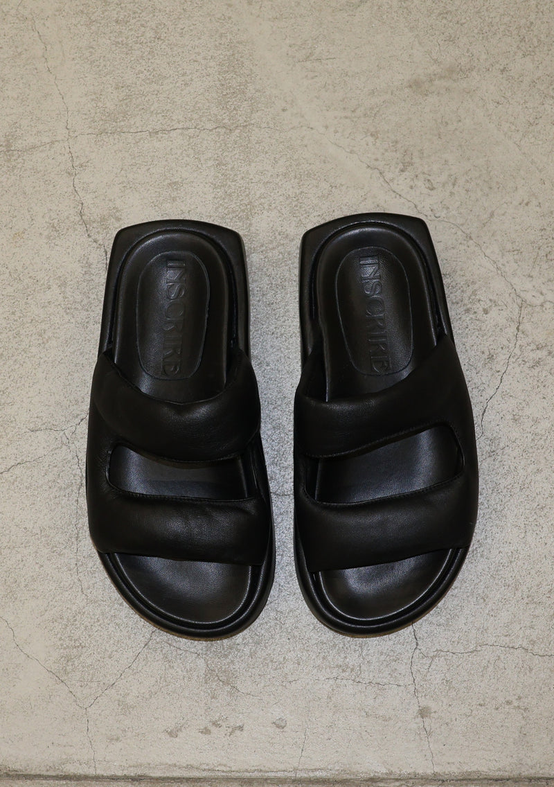 TWO BELT SANDALS - BLACK